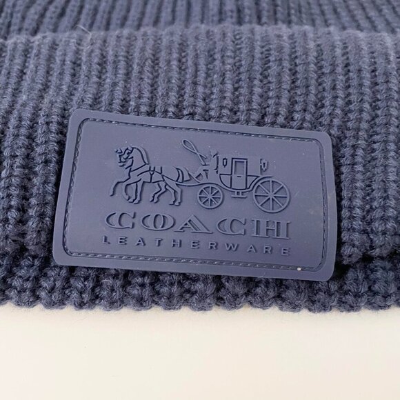Coach Patch Beanie Hat Blue - Picture 14 of 14